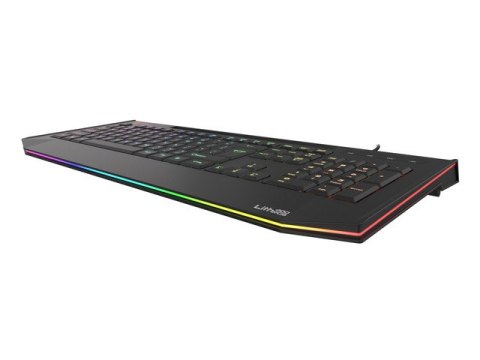 KLAWIATURA DLA GRACZY GENESIS LITH 400 RGB US X-SCISSOR PODŚWIETLENIE RGB OPROGRAMOWANIE SLIM