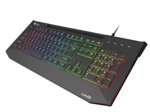 KLAWIATURA DLA GRACZY GENESIS LITH 400 RGB US X-SCISSOR PODŚWIETLENIE RGB OPROGRAMOWANIE SLIM