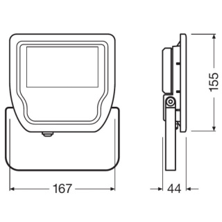 OSRAM LEDVANCE naświetlacz, reflektor LED 20W 4000K IP65, floodlight czarny