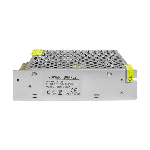Zasilacz LED 12V 8.5A 100W IP20 modułowy, impulsowy, open frame Zasilacz LED 12V 8.5A 100W IP20 modułowy, impulsowy, open frame