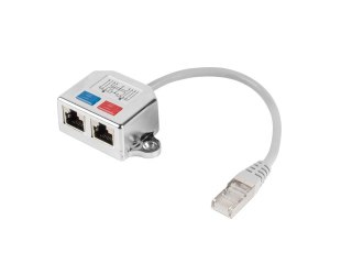 ADAPTER ROZDZIELACZ LAN RJ45->2X RJ45 FTP NA KABLU (2 URZĄDZENIA NA 1 KABLU) LANBERG