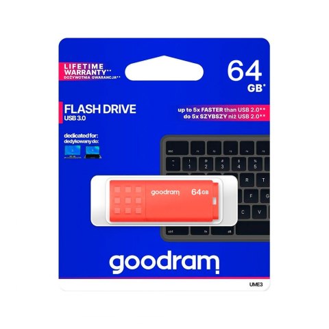 Pendrive Goodram USB 3.2 64GB pomarańczowy